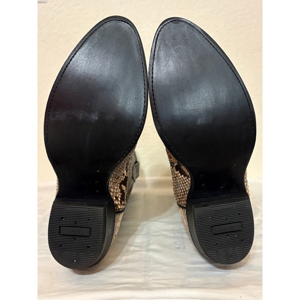 Handcrafted Mexico Size 9.5 Exotic Python Western… - image 5